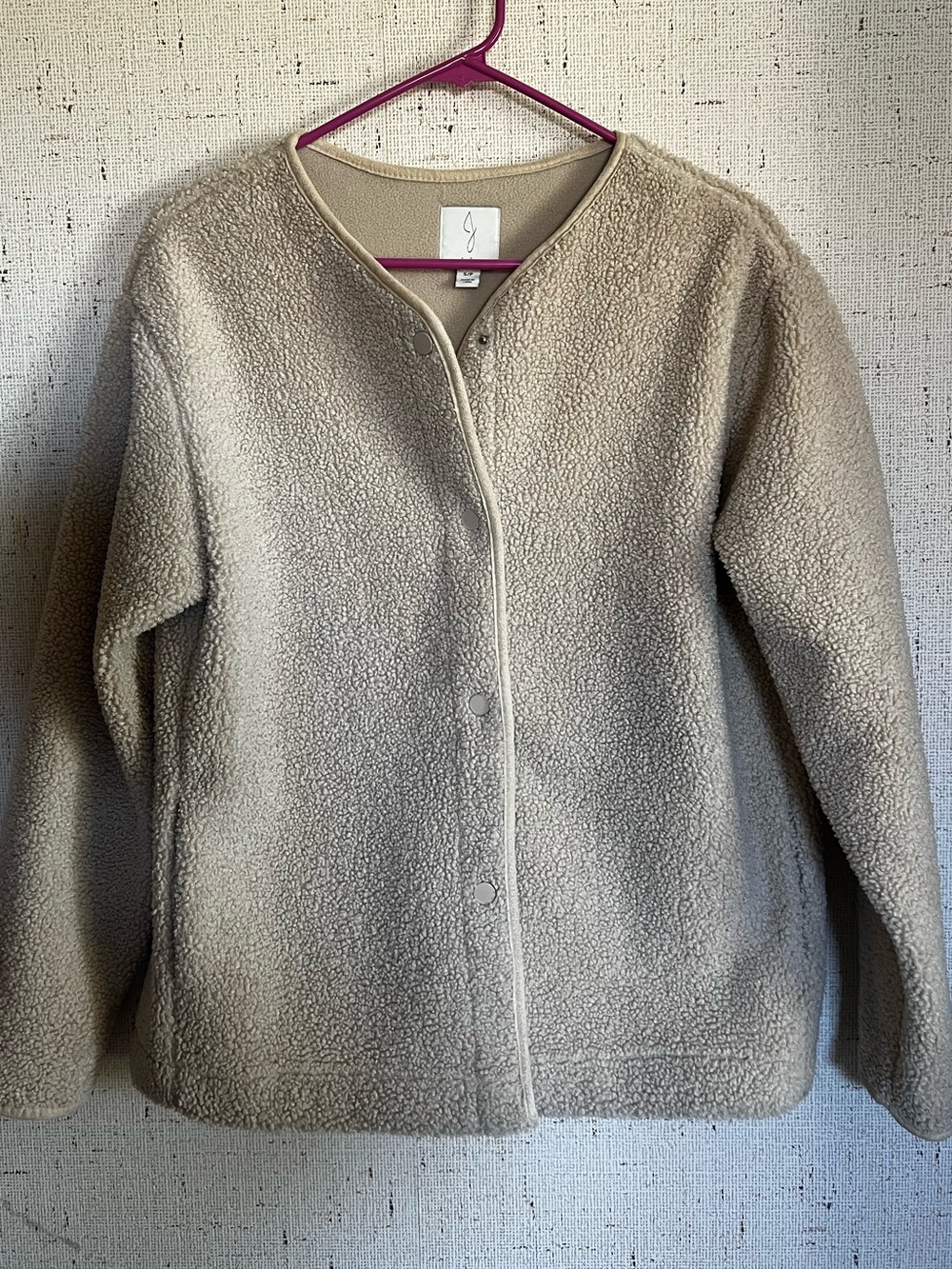 Joie Cream Sherpa Snap-Front Jacket - Women